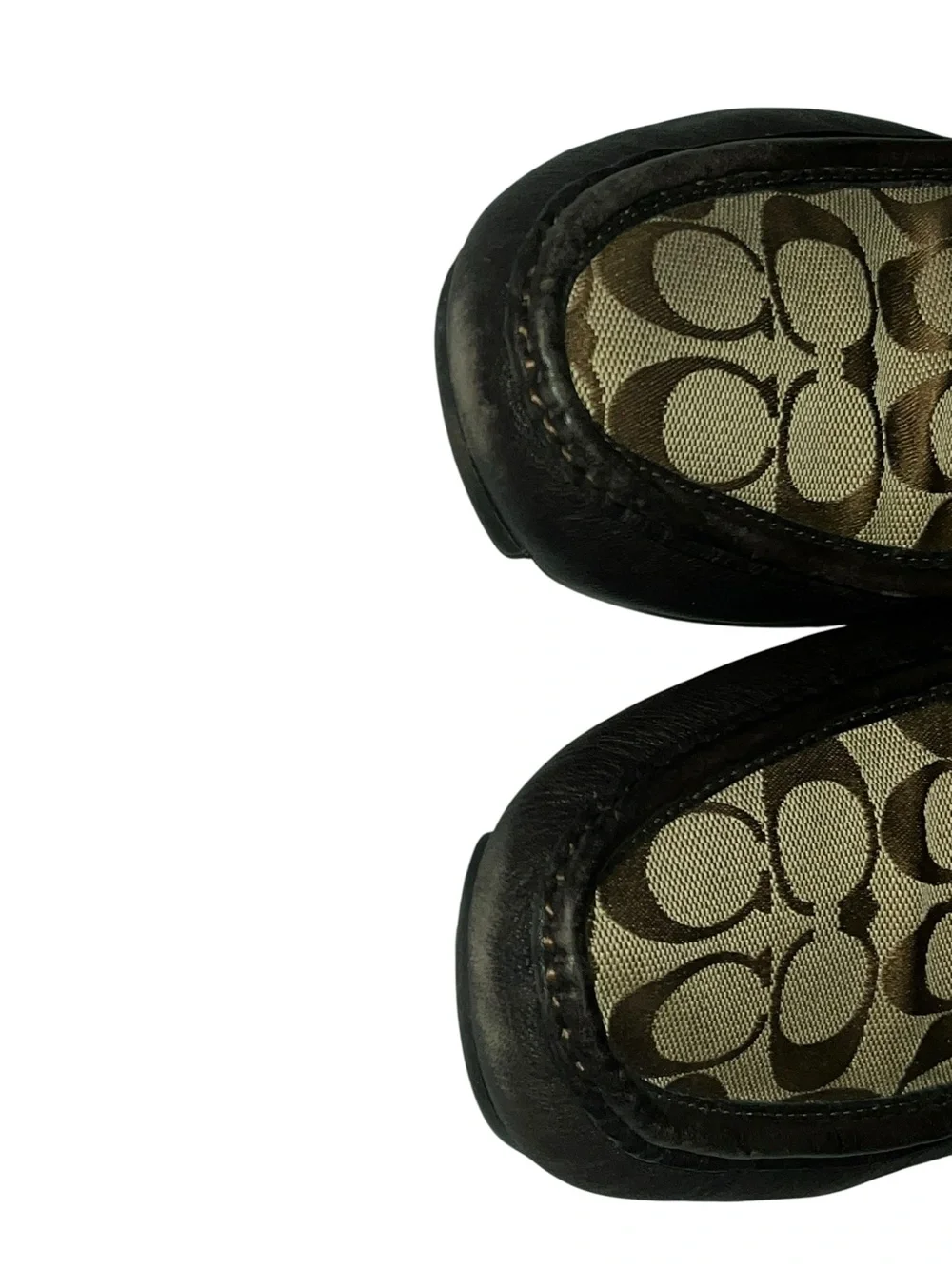 Coach Men’s Brown Signature Jacquard Penny Loafers